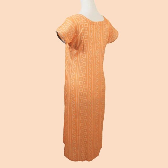 Casual Vibrant Orange Printed Kurta | Muvvas Boutique - Picture 4 of 5